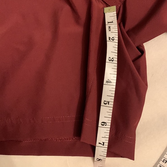 Nike dri fit burgundy drawstring elastic waist shorts large - Picture 8 of 9